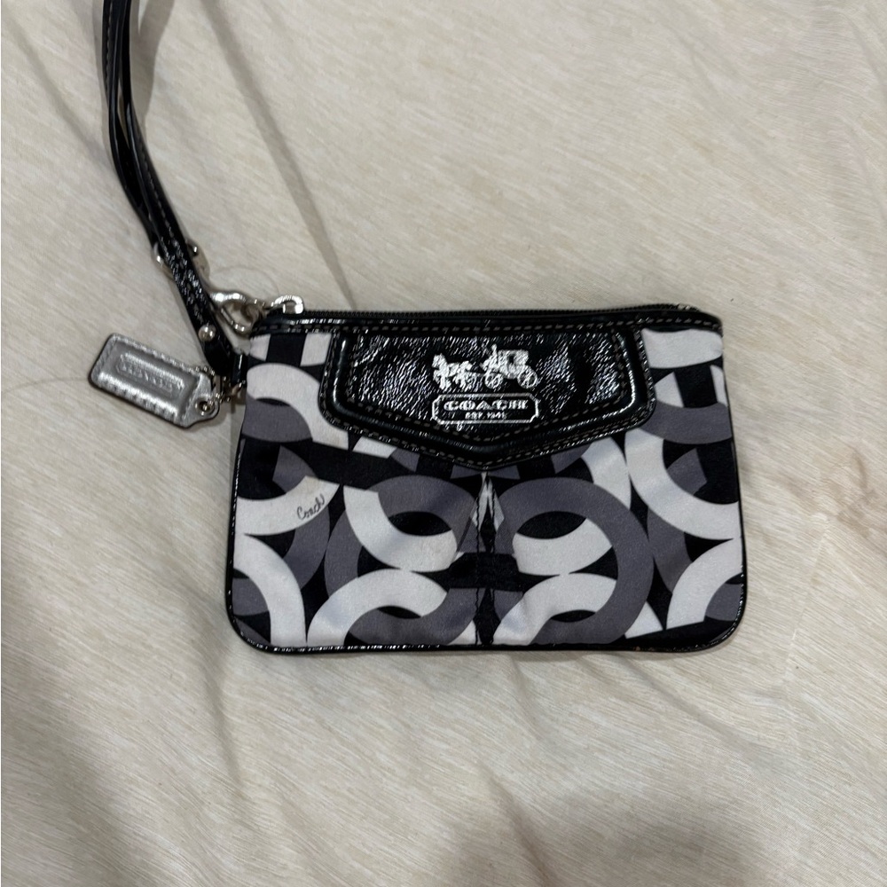 Coach Madison Dotted Op Art Wristlet
